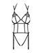 Боді зі стреп із доступом Obsessive Badossa crotchless teddy S/M, чорний SO7215 фото 5