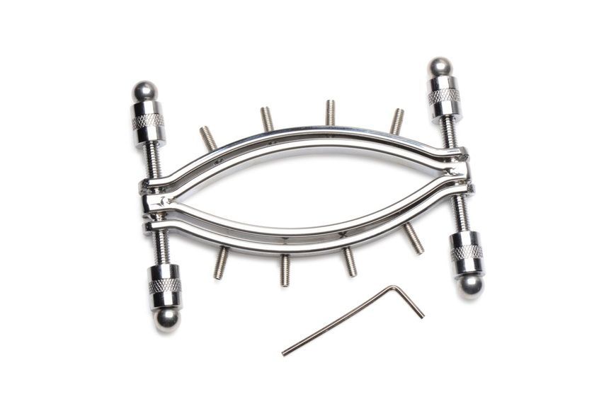 Затискач для вагіни Master Series: Spread 'Em Poker Vagina Clamp with Adjustable Pressure Screws, ши SO8798 фото