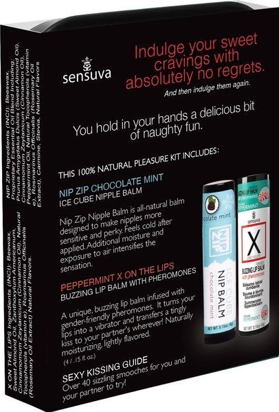 Подарунковий набір Sensuva Lips & Nips Pleasure Kit - Chocolate Peppermint 2 x 4г SX2598 фото