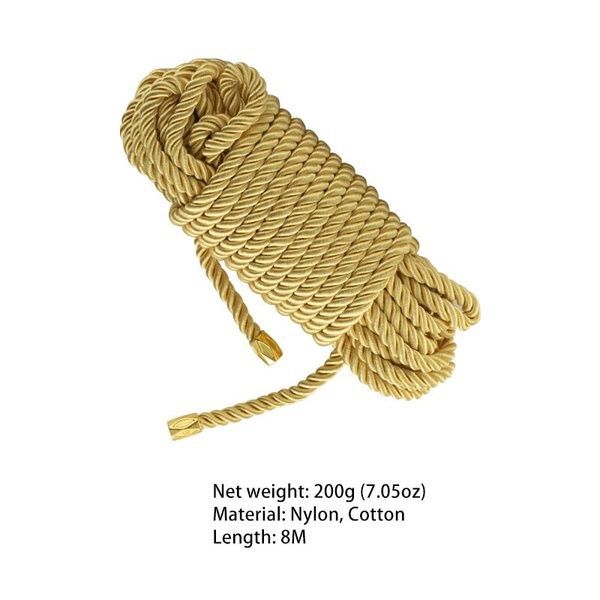 Веревка для шибари LOCKINK SEVANDA Shibari Pratice Rope Golden, 8 метров SX0881 фото