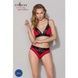 Трусики з широкою резинкою і мереживом Passion PS001 PANTIES XL, red-black SO4170 фото 3