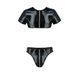 Комплект мужского белья под латекс Passion 057 SET PETER L/XL Black, кроп-топ, стринги SO7633 фото 5