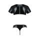 Комплект мужского белья под латекс Passion 057 SET PETER L/XL Black, кроп-топ, стринги SO7633 фото 6