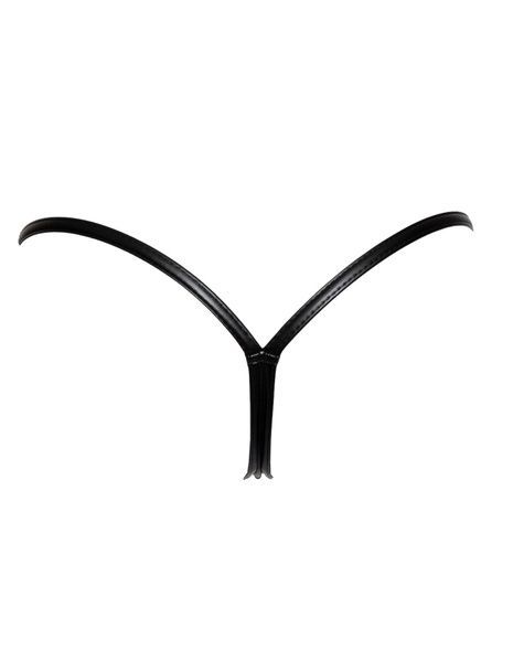 Трусики с мокрым эффектом Noir Handmade P008 Powerwetlook panty with gold clasp, XL, на застежках SX0174 фото