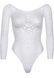 Еротичне боді-бодістокінг Leg Avenue Snap crotch thong back teddy White M/L SO9134 фото 4