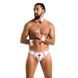 Комплект эротического мужского белья Passion 037 GREGORY XXL/XXXL White, трусы, воротник, манжеты SO7584 фото 3