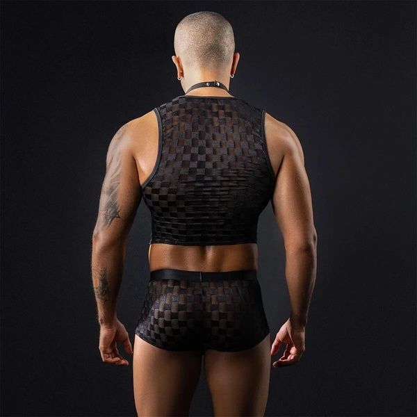 Чоловічий еротичний костюм офіціанта JSY &laquo;Привабливий Михаель&raquo; One Size, топ, труси, метелик SX0433 фото