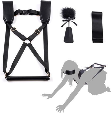 БДСМ-набір LOCKINK YEAHWOW Black Doggy Style Saddle set SX2845 фото