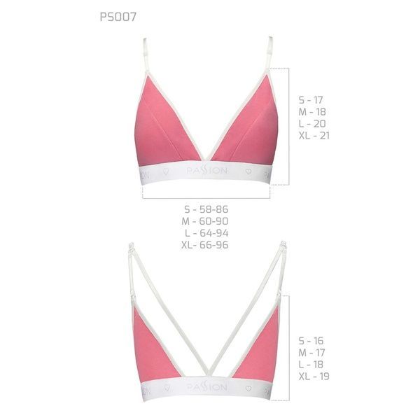 Спортивний топ з подвійними бретелями Passion PS007 TOP XL, pink SO4274 фото