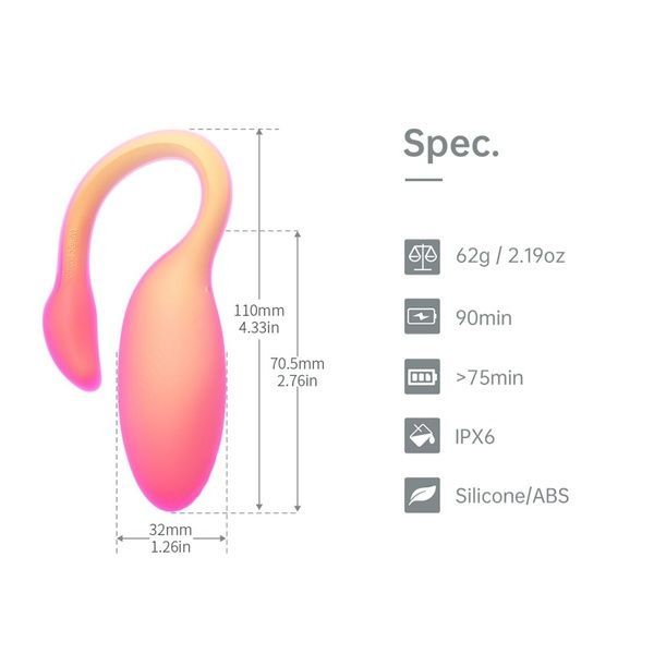 Смарт-виброяйцо Magic Motion Flamingo Max Orange SX2193 фото