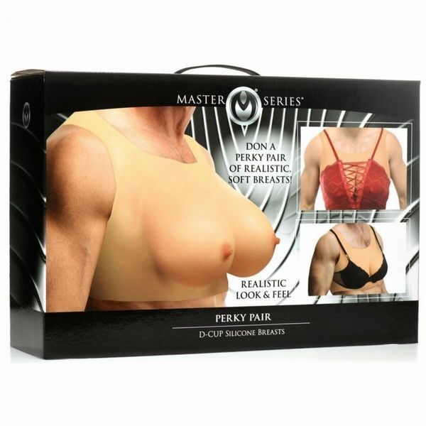 Накладні силіконові груди Master Series Perky Pair D-Cup Silicone Breasts SX1186 фото