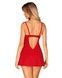 Пеньюар Obsessive Ingridia chemise & thong M/L, червоний, сорочка, стрінги SO9037 фото 2