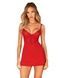 Пеньюар Obsessive Ingridia chemise & thong M/L, червоний, сорочка, стрінги SO9037 фото 1