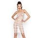 Бодістокінг Passion BS033 white, сукня-сітка на бретелях, прозора PBS033W фото 1