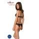 Комплект: бра, трусики з ажурним декором та відкритим кроком Passion URSULA SET XXL/XXXL, black SO5843 фото 2