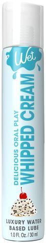 Лубрикант на водній основі Wet Oral Play Whipped Cream (30 мл), їстівний, без цукру SO9894 фото