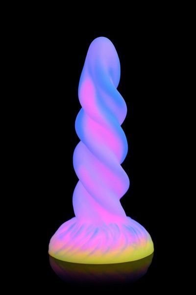 Фэнтезийный фаллоимитатор Creature Cocks Glow-in-the-Dark Unicorn Dildo SX2205 фото