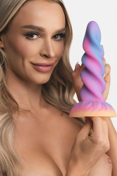 Фэнтезийный фаллоимитатор Creature Cocks Glow-in-the-Dark Unicorn Dildo SX2205 фото