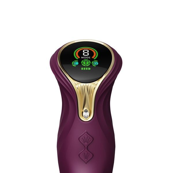 Пульсатор-кролик с вибрацией Zalo Mose Velvet Purple, нагрев до 42&deg;, кристалл Swarovski SO8225 фото