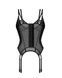 Корсет Obsessive Arrowel Black corset L/XL, з підв&rsquo;язками для панчіх SX2580 фото 2