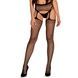 Панчохи-стокінги із сітки різного розміру Obsessive Garter stockingsS815S/M/L, чорні, імітація гарте SO7274 фото 1