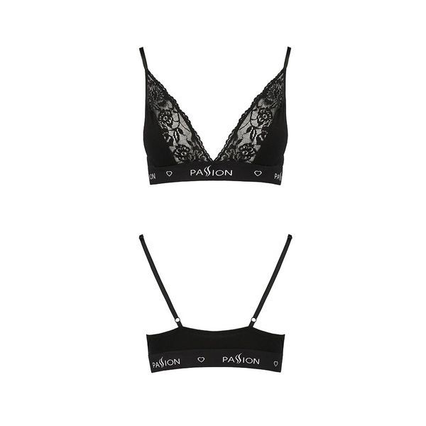 Эластичный топ с кружевом Passion PS001 TOP XL, black SO4178 фото