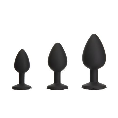 Набір силіконових анальних пробок BMS Roses Til&rsquo; Dawn Silicone Anal Plug Kit Starter Kit Black SX3150 фото