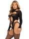 Бодістокінг Leg Avenue Bodystocking with cutout teddy Black One Size SX1087 фото 4