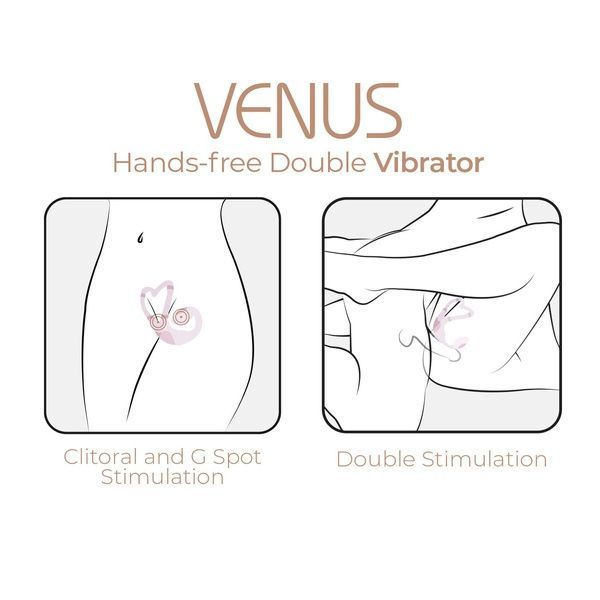 Смарт-вибратор для пар Adrien Lastic Venus + APP, двойной, можно носить под одеждой, 10 режимов SX1283 фото