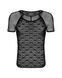 Мужская полупрозрачная футболка с орнаментом Obsessive T102 T-shirt S/M/L, черная SO7310 фото 6