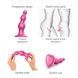 Насадка для страпона Strap-On-Me Dildo Plug Beads Framboise Metallic XXL SO8990 фото 3