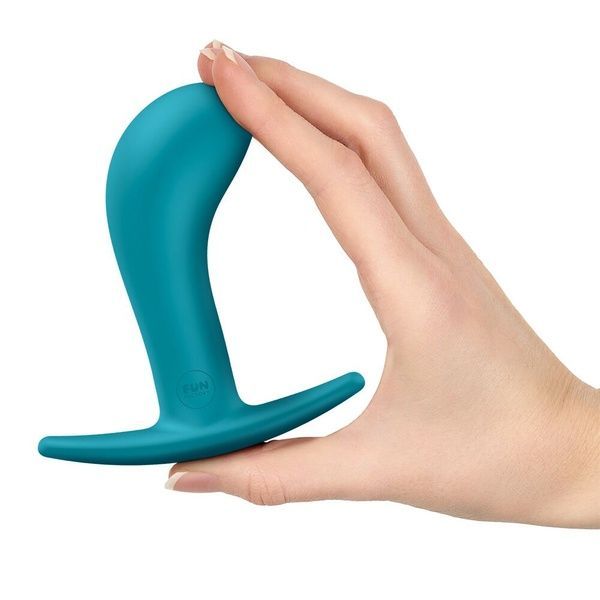Анальна пробка Fun Factory BOOTIE L Aquamarine, діаметр 3,8 см, тонкий обмежувач SX3667 фото