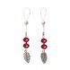 Украшения с бусинами и листиком для сосков Art of Sex &ndash; Nipple Jewelry Leaf, красные SO5396 фото 1