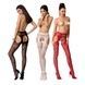 Сексуальные колготки-бодистокинги Passion S022 One Size, Black, имитация чулок и пояса с гартерами PSS022B фото 5