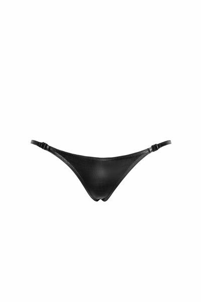 Трусики-стрінги Noir Handmade P012 Wild, XXL, під латекс, крокодиловий принт, застібки з боків SX0343 фото