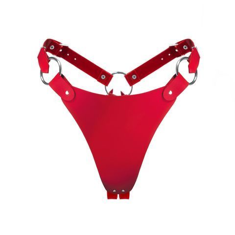Трусики из натуральной кожи Feral Feelings - String Bikini Red SO9425 фото