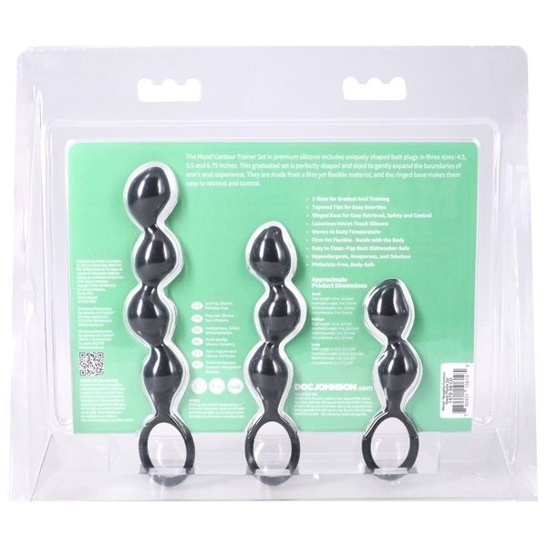 Набір анальних іграшок Doc Johnson Mood Naughty Contour Beads Trainer Set SX4495 фото
