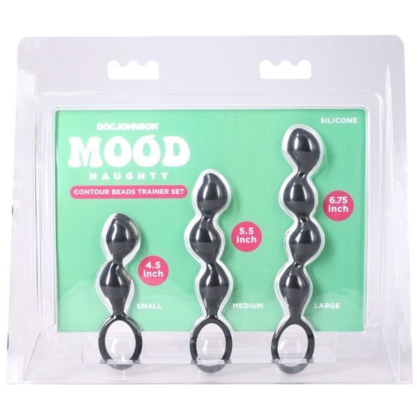 Набір анальних іграшок Doc Johnson Mood Naughty Contour Beads Trainer Set SX4495 фото