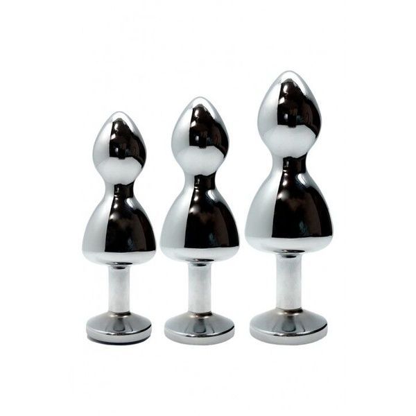 Металлическая анальная пробка Wooomy Lollypop Double Ball Metal Plug Blue M диаметр 3,1, длина 9,4 с SO7422 фото